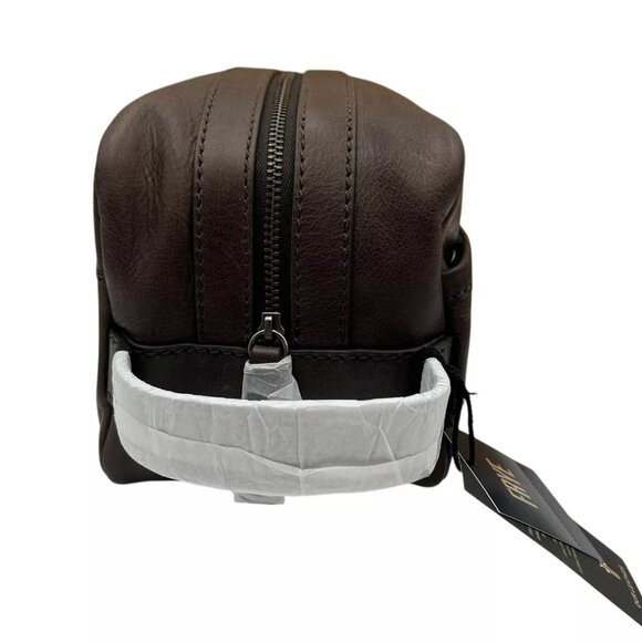 frye men's travel bags Logan Dark Brown Overnight Zip closure Men's Frye Logan Messenger Bag